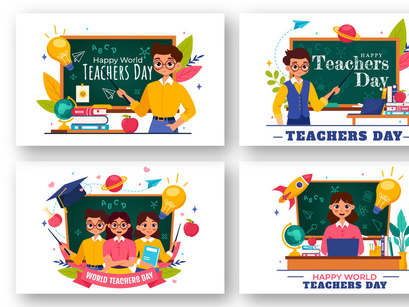 10 Happy Teacher's Day Illustration