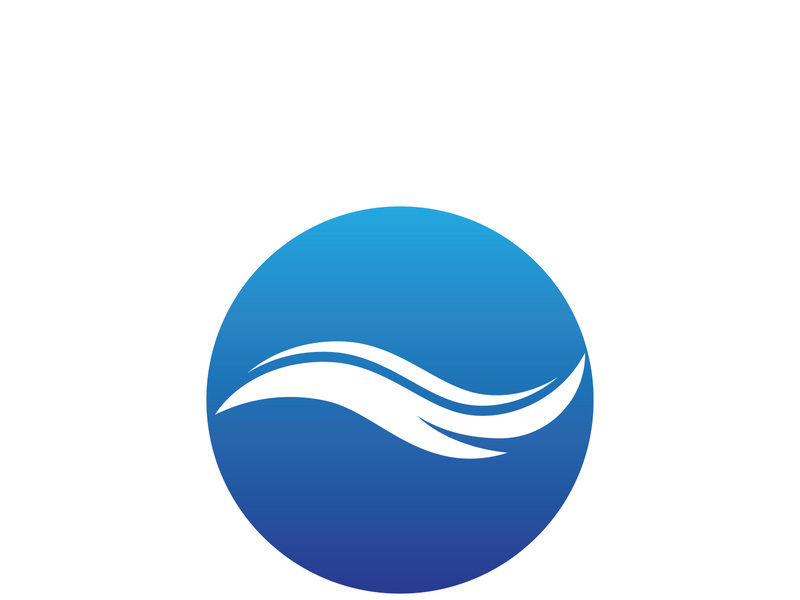 Ocean water wave wave logo design.