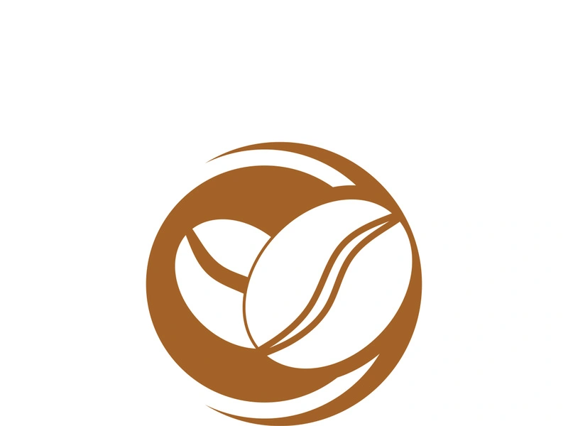 Coffee bean icon vector illustration template