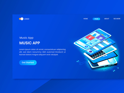 50 Vectors Mobile App Isometric