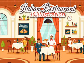 10 Italian Food Restaurant Illustration preview picture