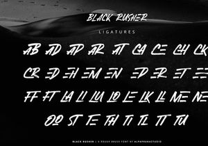 Black Rusher - Brush Font