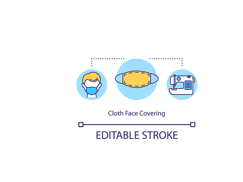 Cloth face covering concept icon