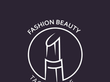 Lipstick logo design for makeup fashion shop and beauty vector cosmetic design template