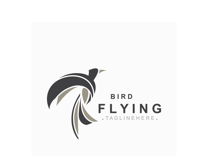 Flying Bird modern logo design isolated white background template