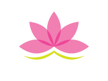 Stylized lotus flower icon vector