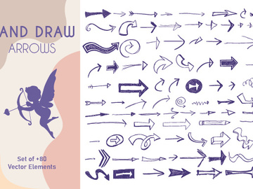 hand drawing arrows doodle collection preview picture