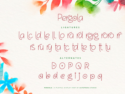 Pergola - Playful Display Font