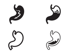 Stomach care icon designs concept illustration