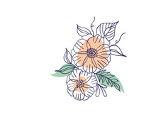 Line Art Flower, Wall Art and Decoration