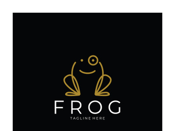 frog logo simple vector design template preview picture