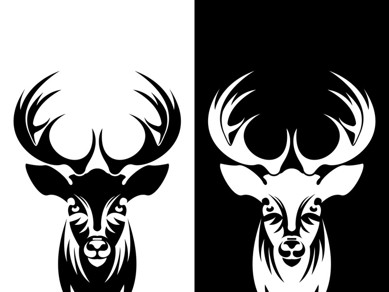 Deer logo template vector icon illustration design