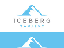 Antarctic iceberg logo design.