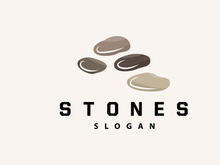 Stone Logo, Premium Elegant Design, Stone Balance Vector