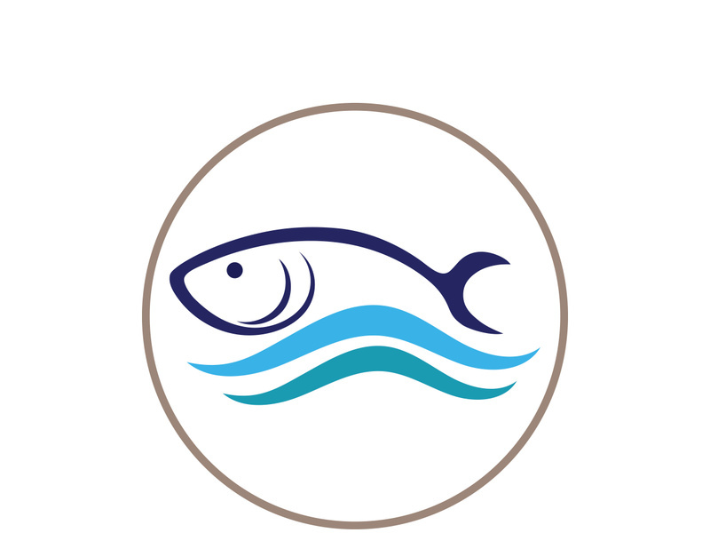 Fish logo template. Creative vector symbol