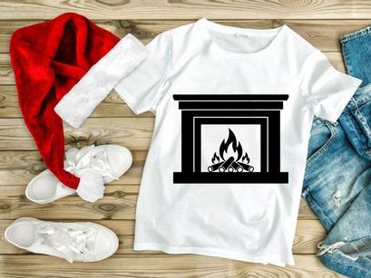 Modern Fireplace with Flames Icon
