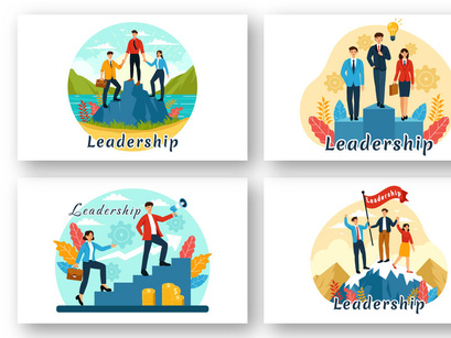 9 Business Leadership Illustration
