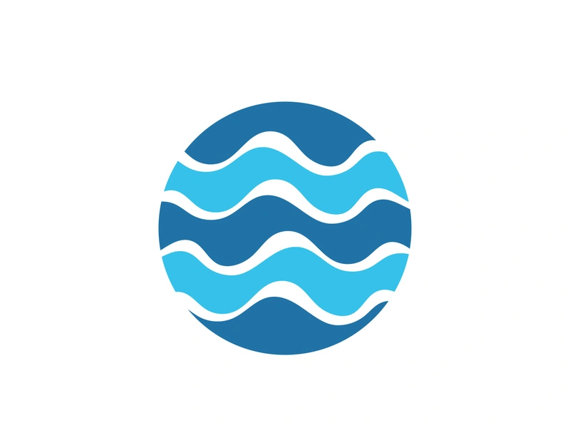 Water wave icon vector