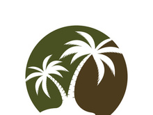 Palm tree summer logo template vector illustration