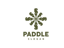 Paddle Logo, Boat Paddle Vector, Crossed Paddle Icon, Illustration Symbol Simple Design