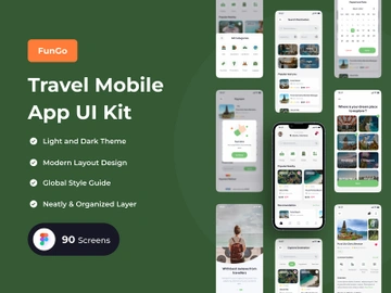 FunGo - Travel Mobile App UI Kit preview picture
