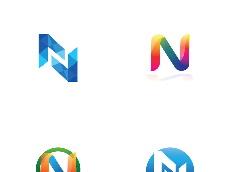 initial letter N logo with modern concept.