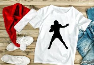 American football player in motion silhouette