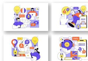 10 Multilingual Translation Service Illustration