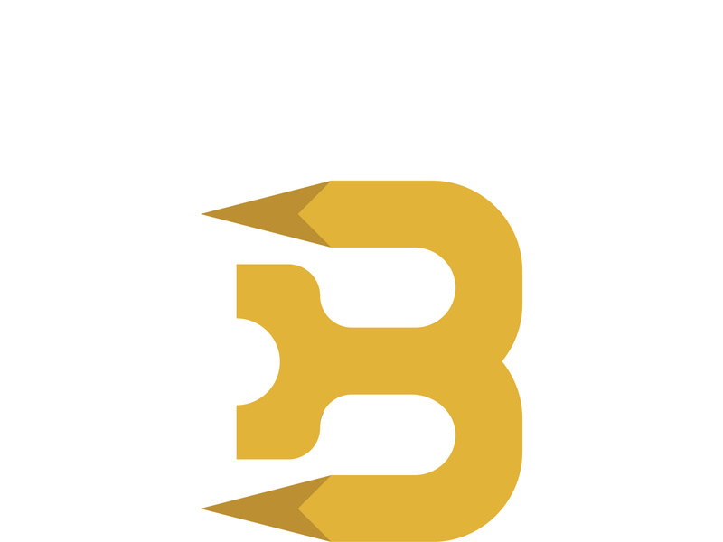 B letter logo template vector illustration