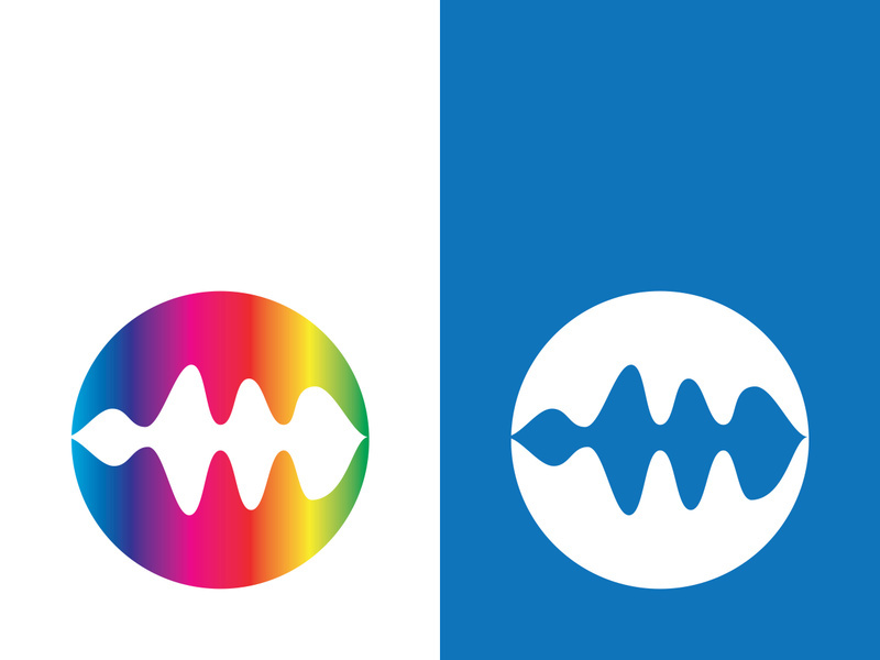 Sound waves vector illustration design template