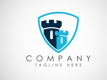 Castle tower logo design vector illustration. Castle icon sign symbol preview picture