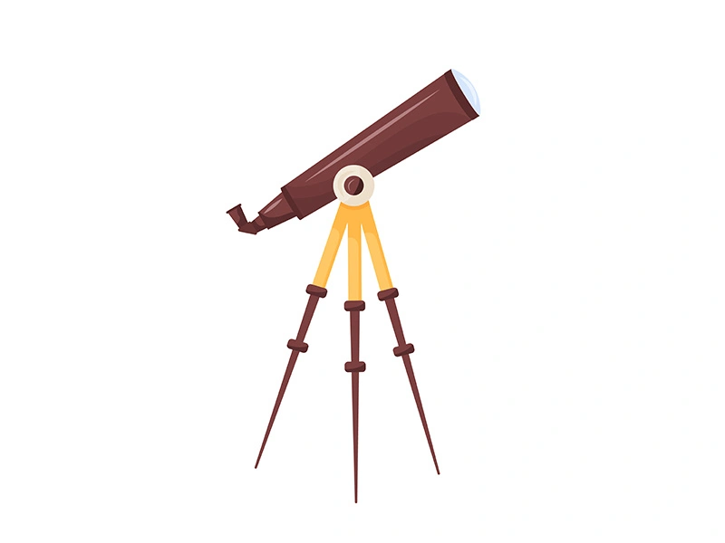Telescope cartoon vector illustration