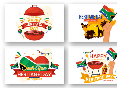 12 Happy Heritage Day South Africa Illustration