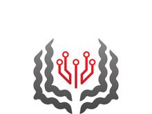 Digital book logo technology vector icon design