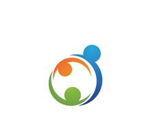 Family care and Community, network social icon logo