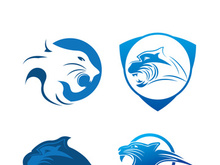 Panther head logo icon vector design template illustration