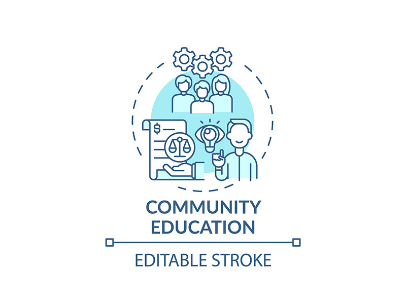 Community education concept icon