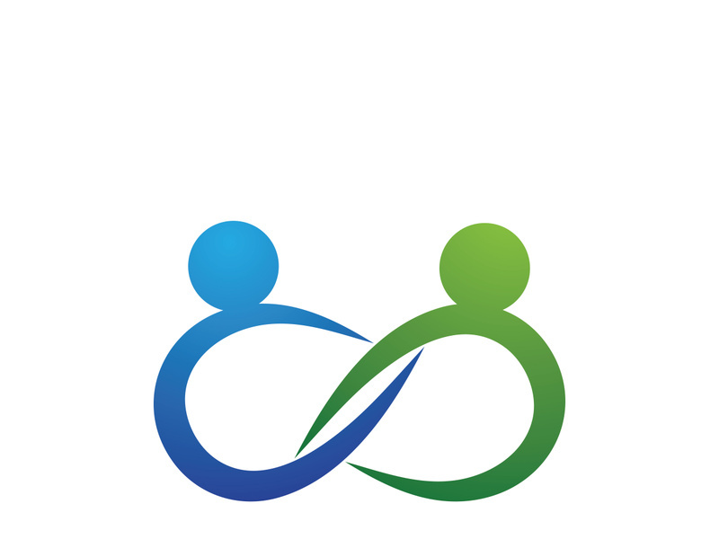 infinity people  family and community logo vector