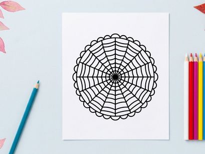 Geometric mandala pattern with radial symmetry. Intricate circular design for digital art and print projects.