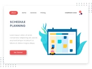 Schedule planning flat design for Task management