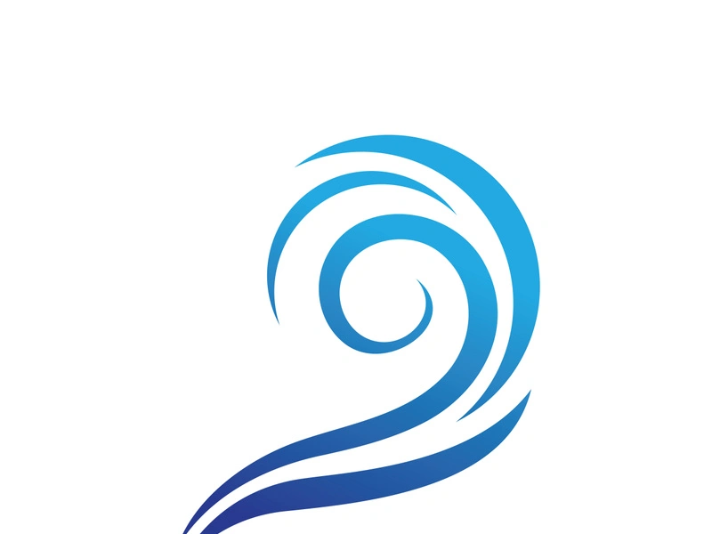 Water wave vector illustration logo template design
