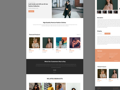 Minimal and Modern Fashion E-Commerce Web UI