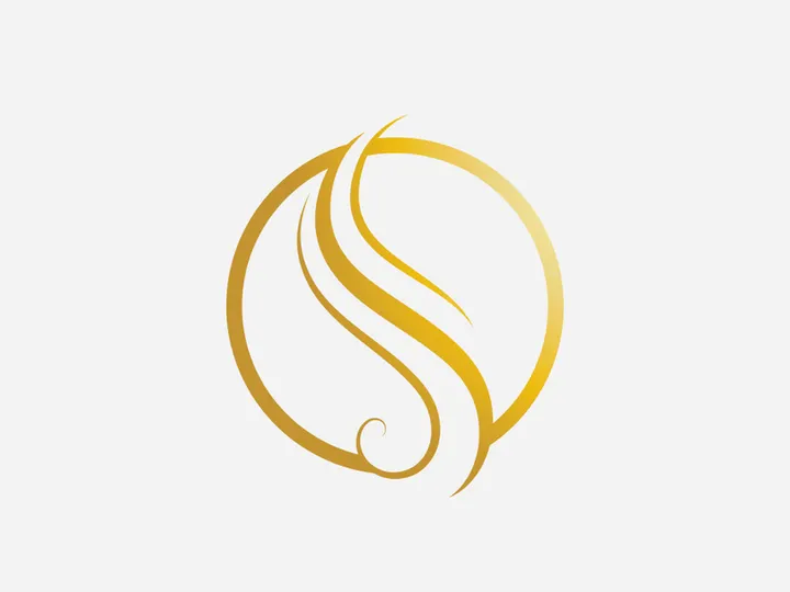 Hair woman and face logo and symbols