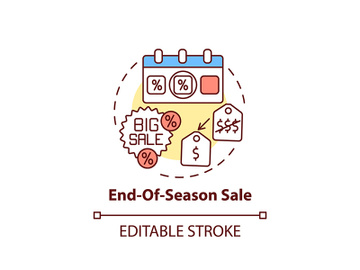 End-of-season sale concept icon preview picture