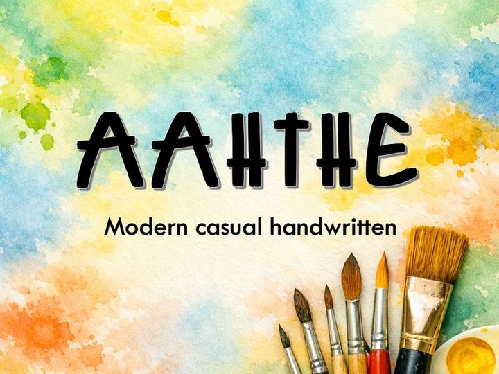 AAHTHE – Modern Casual Handwritten Font (TTF)