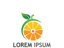 Fresh citrus fruit logo design.