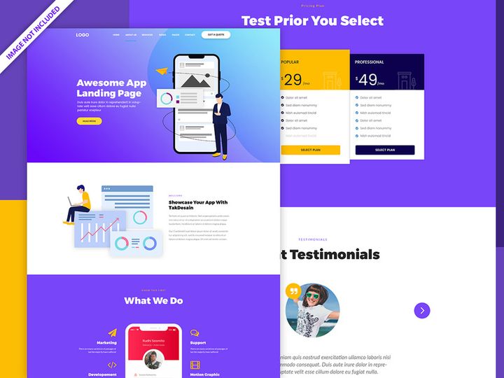 App landing page