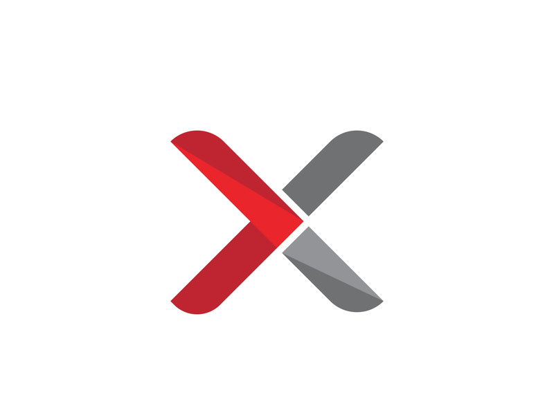 X Letter Template icon illustration