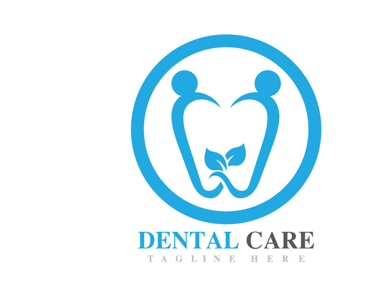 Dental care logo vector icon design