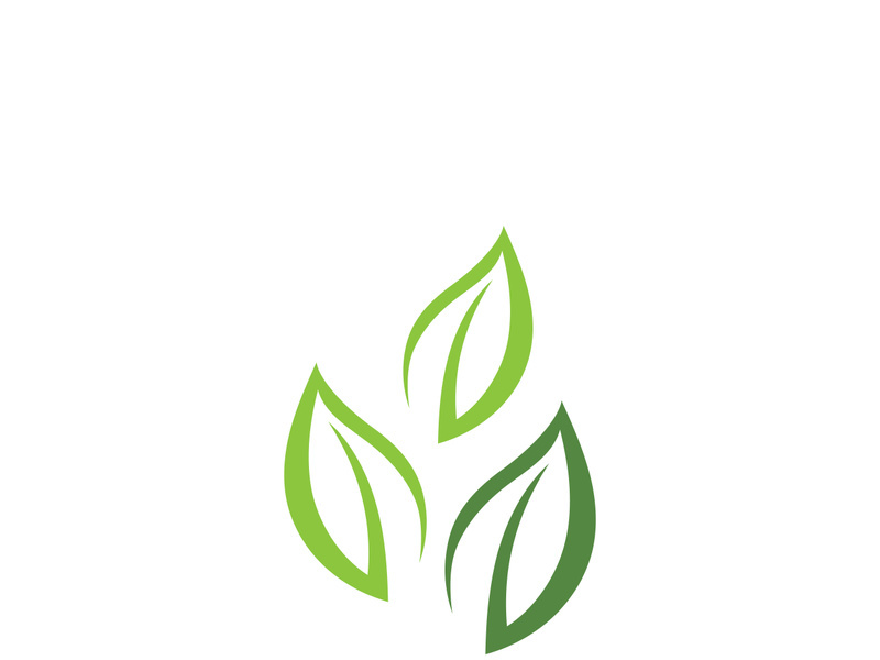 Green leaf ecology nature element vector icon
